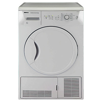 Beko DCU8230W Condenser Tumble Dryer, 8kg Load, B Energy Rating, White